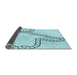 Thickness of Patterned Electric Blue Rug, pat86lblu