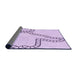 Thickness of Patterned Lilac Purple Rug, pat86pur