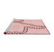 Sideview of Machine Washable Transitional Pink Rug, wshpat86rd