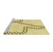 Sideview of Machine Washable Transitional Sun Yellow Rug, wshpat86yw