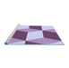 Sideview of Machine Washable Transitional Pink Plum Purple Rug, wshpat860blu