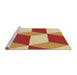 Sideview of Machine Washable Transitional Chrome Gold Yellow Rug, wshpat860brn