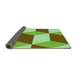 Thickness of Patterned Olive Green Rug, pat860grn