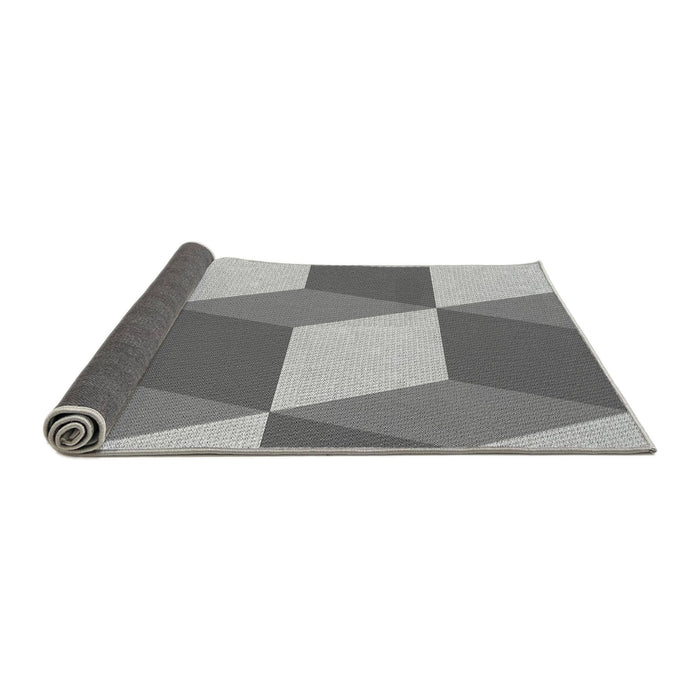 Thickness of Patterned Silver Gray Rug, pat860gry