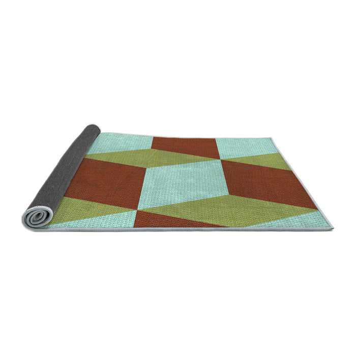 Thickness of Patterned Light Green Rug, pat860lblu