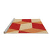 Sideview of Machine Washable Transitional Yellow Orange Rug, wshpat860org