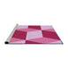 Sideview of Machine Washable Transitional Pastel Purple Pink Rug, wshpat860pur