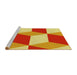 Sideview of Machine Washable Transitional Bold Yellow Rug, wshpat860yw