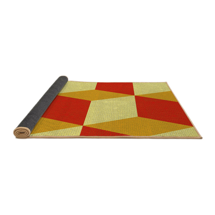 Thickness of Patterned Bold Yellow Rug, pat860yw