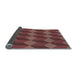 Thickness of Patterned Red Rug, pat861lblu