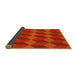 Thickness of Patterned Scarlet Red Rug, pat861yw