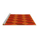 Sideview of Machine Washable Transitional Scarlet Red Rug, wshpat861yw
