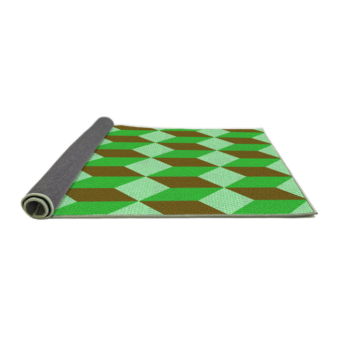 Thickness of Patterned Green Rug, pat862grn