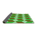 Thickness of Patterned Green Rug, pat862grn