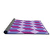 Thickness of Patterned Bright Lilac Purple Rug, pat862pur