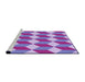 Sideview of Machine Washable Transitional Bright Lilac Purple Rug, wshpat862pur