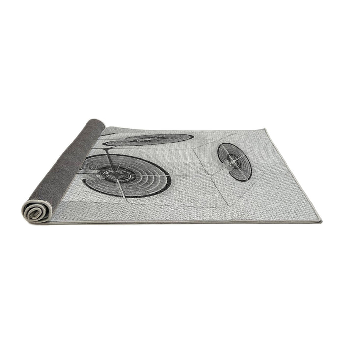 Thickness of Patterned Gray Rug, pat863gry