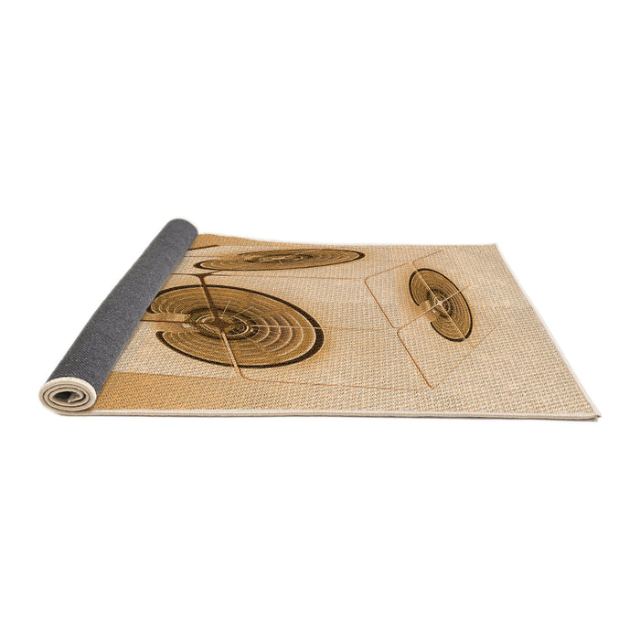 Thickness of Patterned Orange Rug, pat863org