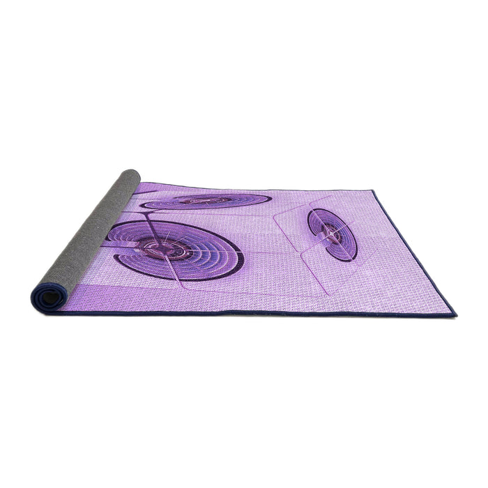 Thickness of Patterned Purple Rug, pat863pur