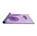 Thickness of Patterned Purple Rug, pat863pur