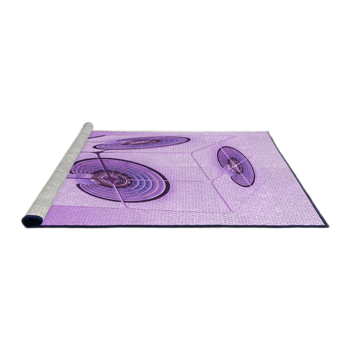 Sideview of Machine Washable Transitional Purple Rug, wshpat863pur