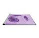 Sideview of Machine Washable Transitional Purple Rug, wshpat863pur