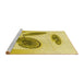 Sideview of Machine Washable Transitional Bold Yellow Rug, wshpat863yw