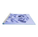 Sideview of Machine Washable Transitional Periwinkle Purple Rug, wshpat864blu