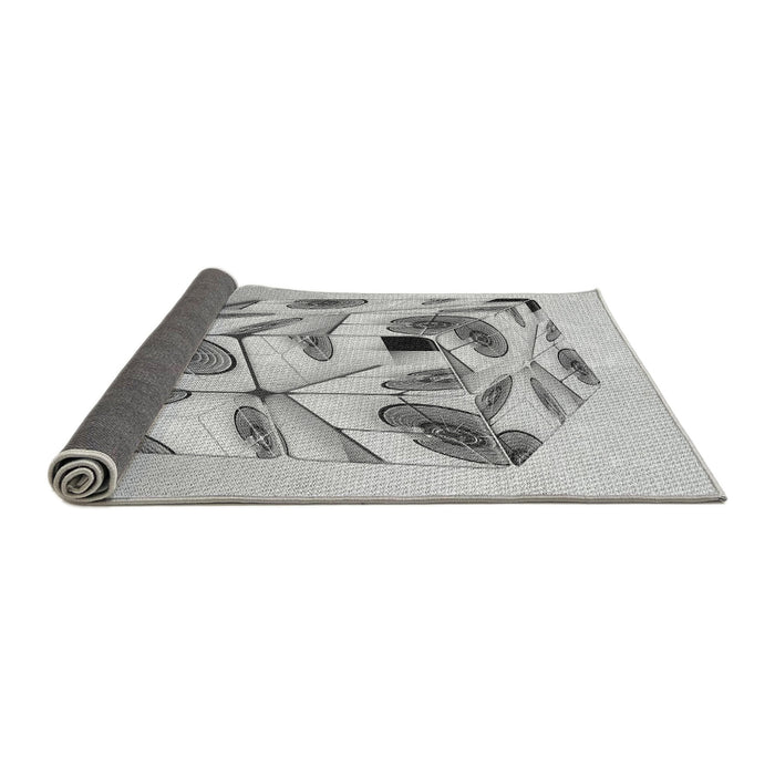 Thickness of Patterned Platinum Gray Rug, pat864gry