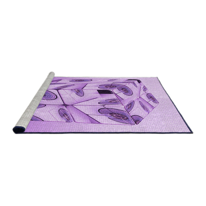 Sideview of Machine Washable Transitional Purple Rug, wshpat864pur