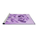 Sideview of Machine Washable Transitional Purple Rug, wshpat864pur