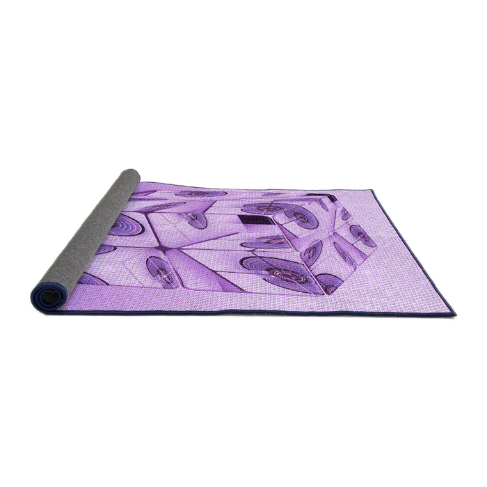 Thickness of Patterned Purple Rug, pat864pur