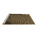 Sideview of Machine Washable Transitional Light Brown Rug, wshpat865brn