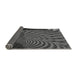 Thickness of Patterned Charcoal Black Rug, pat865gry