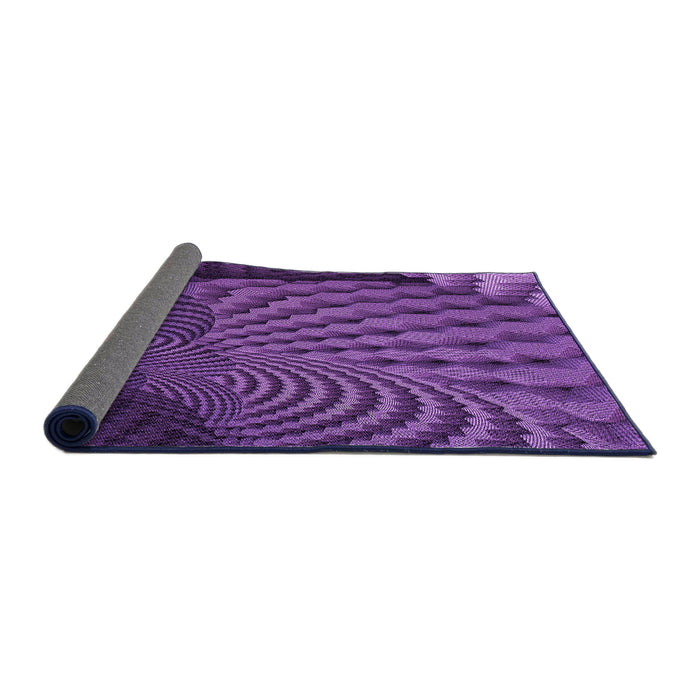 Thickness of Patterned Purple Rug, pat865pur