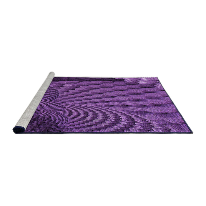 Sideview of Machine Washable Transitional Purple Rug, wshpat865pur