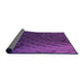 Thickness of Patterned Dark Orchid Purple Rug, pat866pur