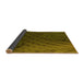 Thickness of Patterned Dark Yellow Green Rug, pat866yw