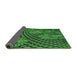 Thickness of Patterned Deep Emerald Green Rug, pat867grn