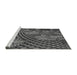 Sideview of Machine Washable Transitional Gunmetal Gray Rug, wshpat867gry