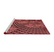 Sideview of Machine Washable Transitional Cranberry Red Rug, wshpat867rd