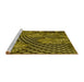 Sideview of Machine Washable Transitional Orange Gold Rug, wshpat867yw