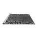 Sideview of Machine Washable Transitional Charcoal Black Rug, wshpat868gry