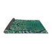 Thickness of Patterned Mint Green Rug, pat868lblu