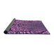 Thickness of Patterned Orchid Purple Rug, pat868pur