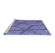 Sideview of Machine Washable Transitional Deep Periwinkle Purple Rug, wshpat869blu