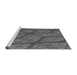 Sideview of Machine Washable Transitional Gray Rug, wshpat869gry