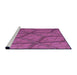 Sideview of Machine Washable Transitional Medium Violet Red Pink Rug, wshpat869pur