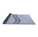 Thickness of Patterned Denim Blue Rug, pat87blu