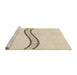 Sideview of Machine Washable Transitional Moccasin Beige Rug, wshpat87brn